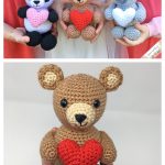 Valentine Bear Amigurumi Free Crochet Pattern