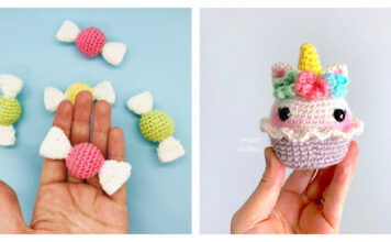 Valentine Day Amigurumi Sweets Free Crochet Patterns