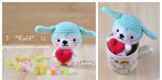 Valentine’s Day Puppy Amigurumi Free Crochet Pattern