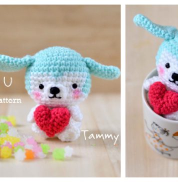 Valentine’s Day Puppy Amigurumi Free Crochet Pattern