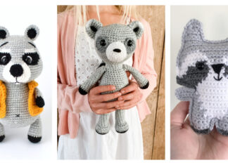 8 Amigurumi Raccoon Free Crochet Pattern