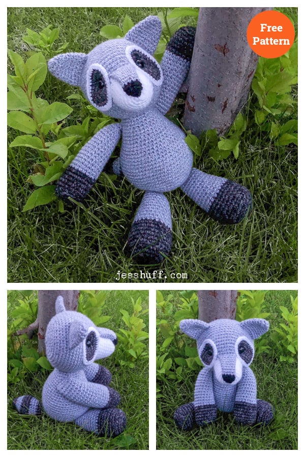 Amigurumi Rita Raccoon Free Crochet Pattern