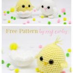 Baby Chick and Easter Egg Bunny Free Crochet Pattern