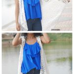 Cotton Lace Summer Waterfall Vest Free Crochet Pattern