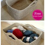 Custom Rope Basket with Handles Free Crochet Pattern