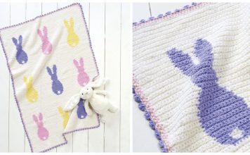 Easter Bunny Baby Blanket Free Crochet Pattern