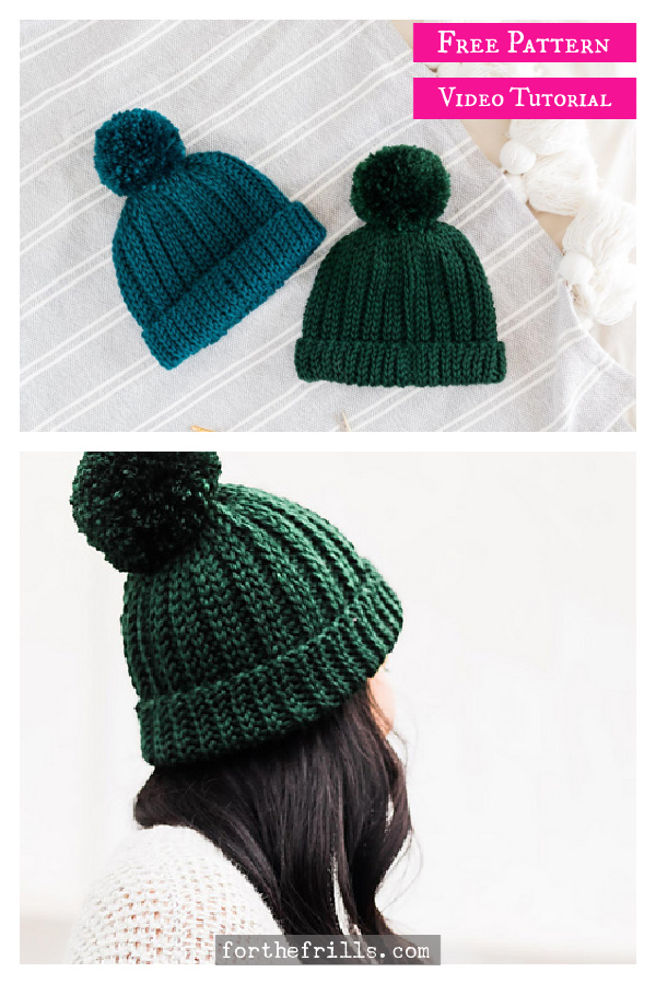 Easy Alpi Ribbed Beanie Free Crochet Pattern and Video Tutorial