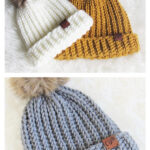 Easy Ribbed Beanie Hat Free Crochet Pattern and Video Tutorial