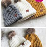 Easy Ribbed Beanie Hat Free Crochet Pattern and Video Tutorial