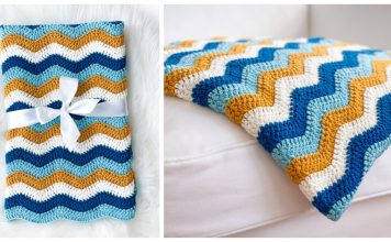 Easy Ripple Blanket Free Crochet Pattern