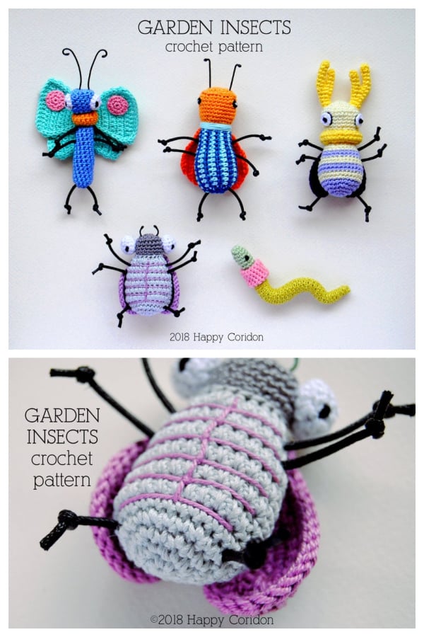 Garden Insects Amigurumi Crochet Pattern