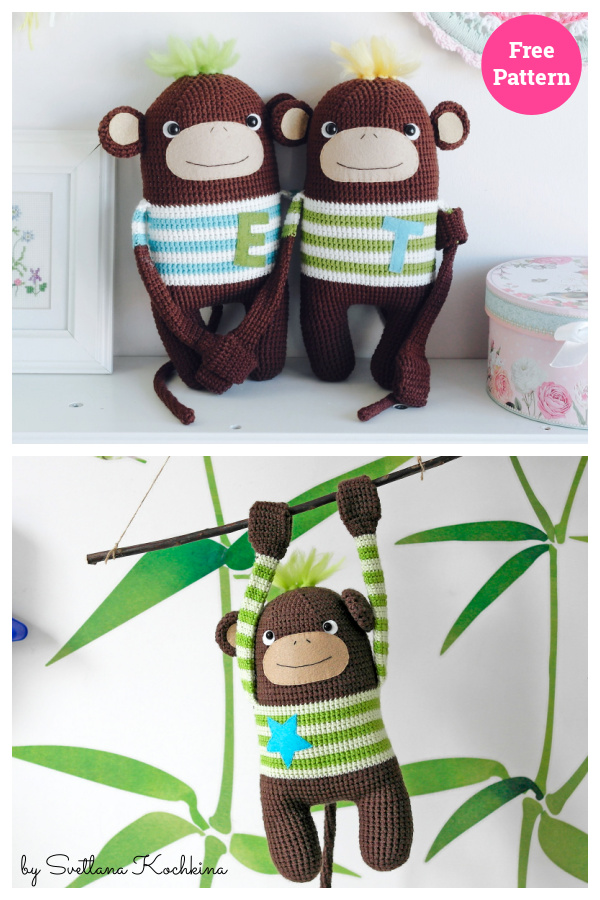 Henry the Monkey Amigurumi Free Crochet Pattern