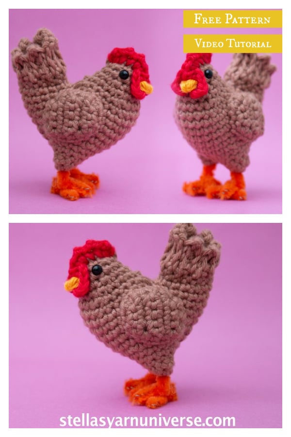 Little Hen Free Crochet Pattern and Video Tutorial 