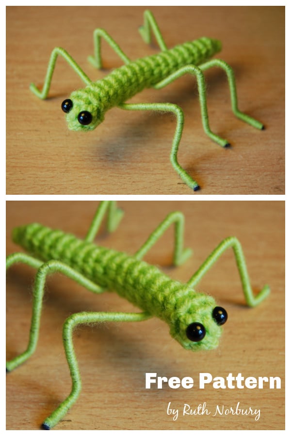 Nick the Stick Insect Free Crochet Pattern