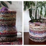 Scrap Yarn Basket Free Crochet Pattern