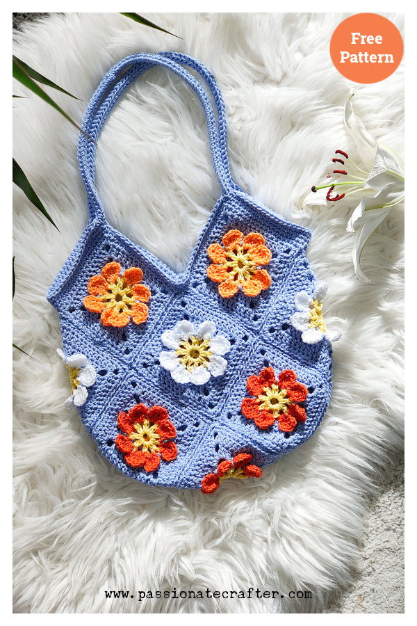 Blooming Flower Bag Free Crochet Pattern