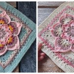 Blooming Lotus Square Free Crochet Pattern and Video Tutorial