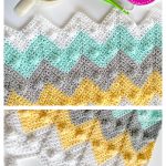 Bobble Chevron Blanket Free Crochet Pattern