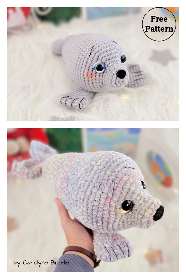 Chubby Seal Amigurumi Free Crochet Pattern 