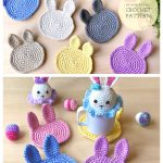 Easter Bunny Coaster Crochet Pattern