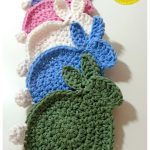 Easter Bunny Coasters Free Crochet Pattern