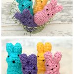 Easter Bunny Peeps Free Crochet Pattern