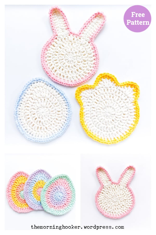 Easter Coaster Set Free Crochet Pattern