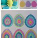Easter Egg Coaster Free Crochet Pattern