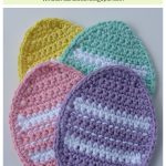 Easter Egg Coaster Free Crochet Pattern