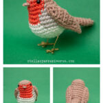 European Robin Bird Amigurumi Free Crochet Pattern and Video Tutorial