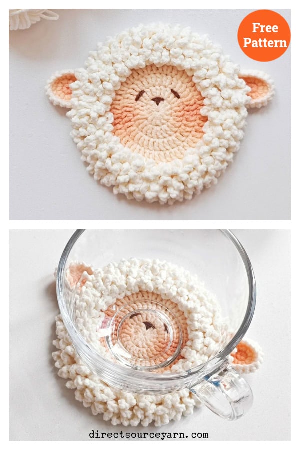 Lamb Coaster Free Crochet Pattern