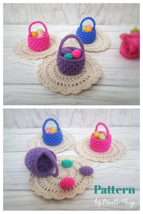 Mini Easter Basket Crochet Pattern 