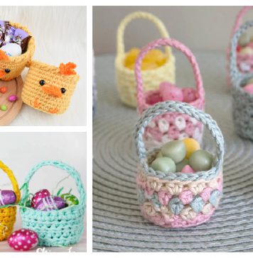 Mini Easter Basket Crochet Patterns