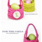 Mini Easter Baskets Free Crochet Pattern