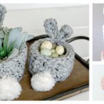 Mini Easter Bunny Basket Crochet Patterns