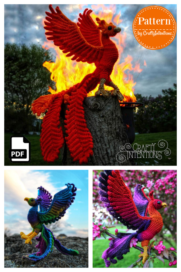 Phoenix Firebird Amigurumi Crochet Pattern