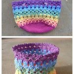 Rainbow cat bag Free Crochet Pattern