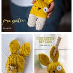 Rattle bunny two-legged Free Crochet Pattern