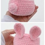 Velvet Mini Easter Bunny Basket Free Crochet Pattern