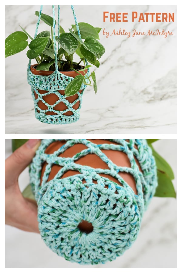 Aloft Plant Holder Free Crochet Pattern