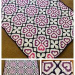 Bold Hearts Tapestry Square Blanket Crochet Pattern