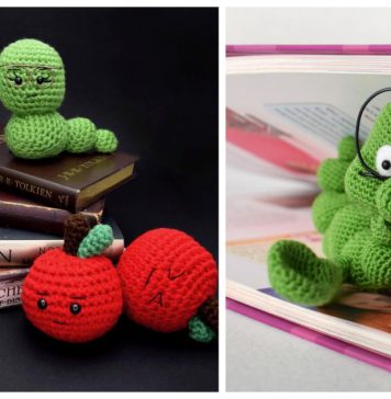 Bookworm Amigurumi Free Crochet Pattern