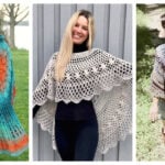 Circular Asymmetric Long Poncho Crochet Patterns