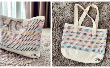 Cotton Candy Tote Bag Free Crochet Pattern