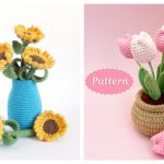 Cute Flower Vase Crochet Patterns