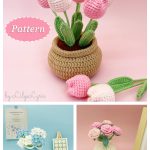 Flower with Vase Crochet Patterns