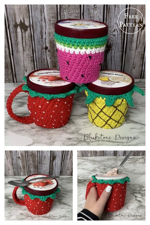 Fruity Ice Cream Cozies Free Crochet Pattern