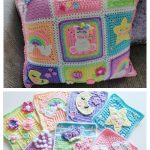 Granny Squares Unicorn Dreams Cushion Crochet Pattern