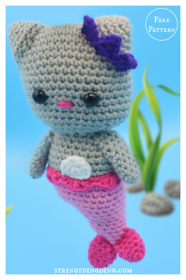 Kitty Cat Mermaid Amigurumi Free Crochet Pattern