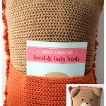Lion Pocket Pillow Free Crochet Pattern